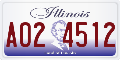 IL license plate A024512