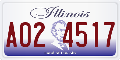 IL license plate A024517