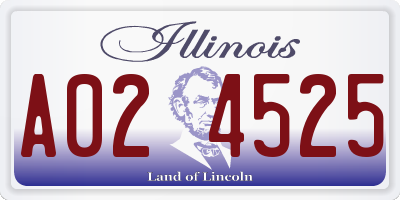 IL license plate A024525
