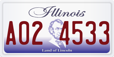 IL license plate A024533