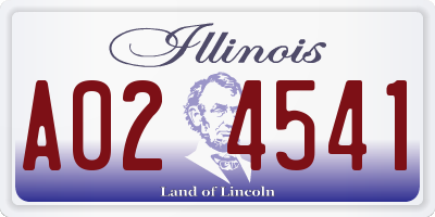 IL license plate A024541