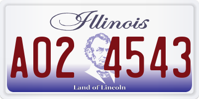 IL license plate A024543