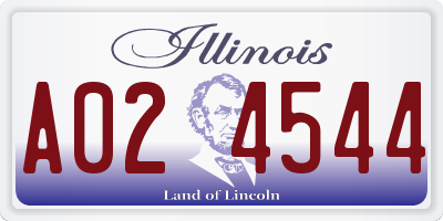 IL license plate A024544