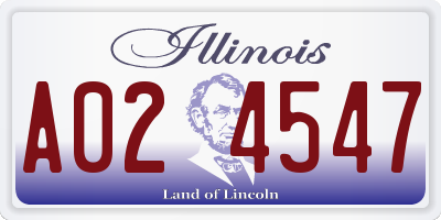 IL license plate A024547