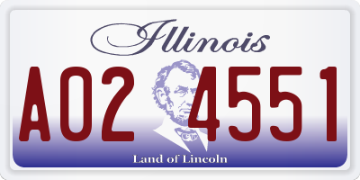 IL license plate A024551