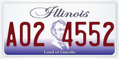 IL license plate A024552