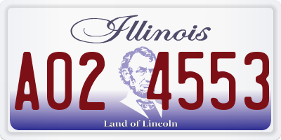 IL license plate A024553