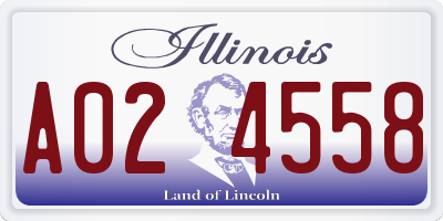 IL license plate A024558