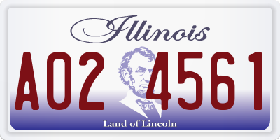 IL license plate A024561