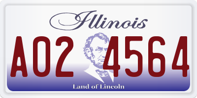IL license plate A024564