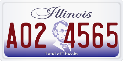 IL license plate A024565