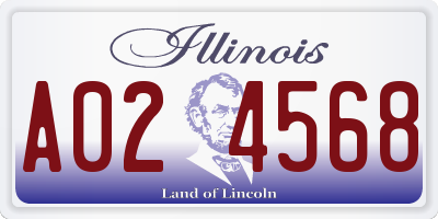 IL license plate A024568