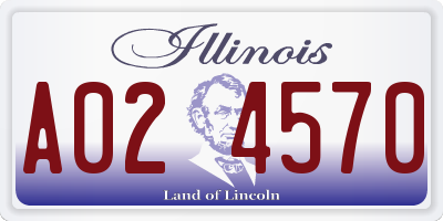 IL license plate A024570