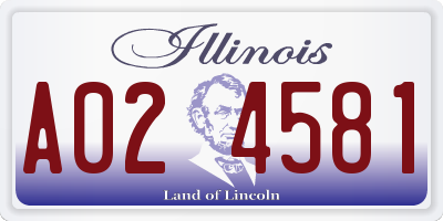 IL license plate A024581