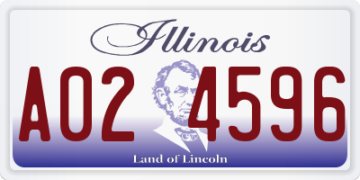 IL license plate A024596