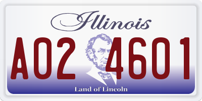 IL license plate A024601