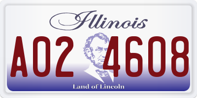 IL license plate A024608