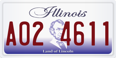 IL license plate A024611