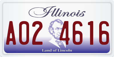 IL license plate A024616