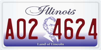 IL license plate A024624