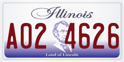 IL license plate A024626