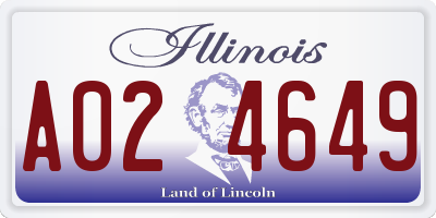IL license plate A024649