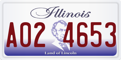 IL license plate A024653