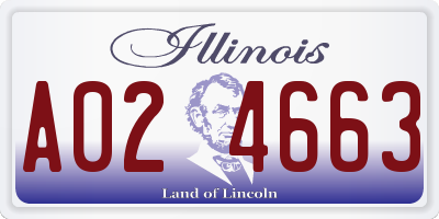 IL license plate A024663