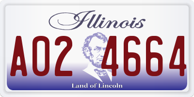 IL license plate A024664