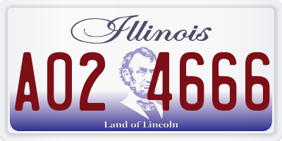 IL license plate A024666