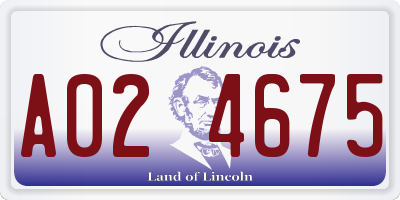 IL license plate A024675