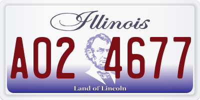 IL license plate A024677