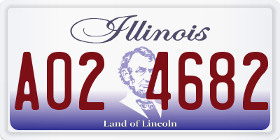 IL license plate A024682