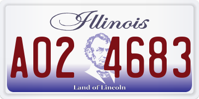 IL license plate A024683