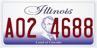 IL license plate A024688