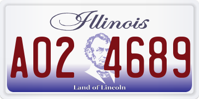 IL license plate A024689