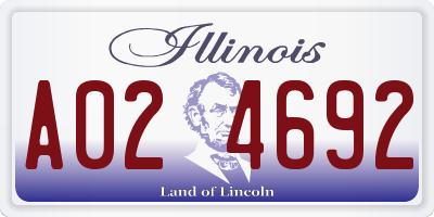 IL license plate A024692