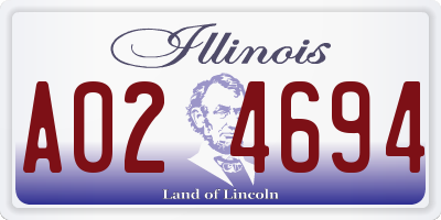 IL license plate A024694