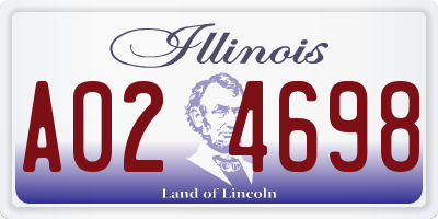 IL license plate A024698