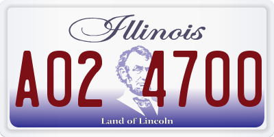 IL license plate A024700