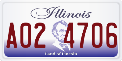 IL license plate A024706