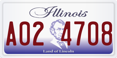 IL license plate A024708