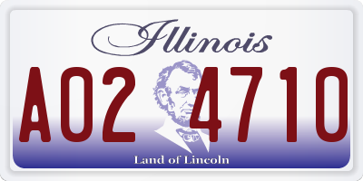 IL license plate A024710