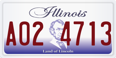 IL license plate A024713