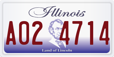 IL license plate A024714