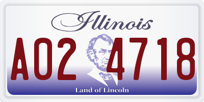 IL license plate A024718