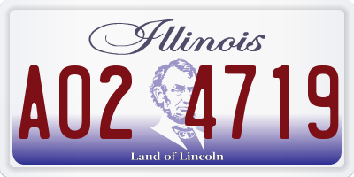 IL license plate A024719