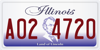 IL license plate A024720