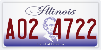 IL license plate A024722