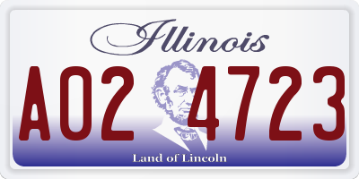 IL license plate A024723